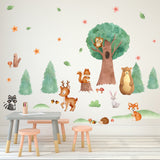 PVC Wall Stickers, for Wall Decoration, Plant & Animal Pattern, 390x900mm, 2pcs/set