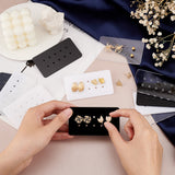 12Pcs 3 Colors 10-Hole Acrylic Earring Display Cards, Rectangle Jewelry Organizer Holder for Earring Storage, Mixed Color, 8.9x4.9x0.25cm, Hole: 3mm, 4pcs/color