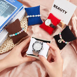 Lint Bracelet/Watch Pillow Jewelry Displays, Mixed Color, 80x75x47mm, 5 colors, 4pcs/color, 20pcs/set