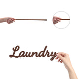 Natural Basswood Wall Sculpture, Torus Wall Art, Home Decor Meditation Symbol, Word Laundry, Camel, 94x300x6mm