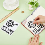 Removable Arrow Archery Target PVC Self Adhesive Toilet Stickers, Waterproof Bathroom Decorative Wall Decals, Rectangle, Black, 132x115x0.2mm