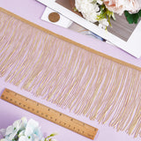 Polyester Fringe Tassel Trim, for Curtain, Costume Accessories, Gold, 150x1mm, 10 yards/card