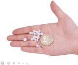 Imitation Pearl Acrylic Beads, No Hole/Undrilled Beads, Round, White, 2.5~8mm; about 1163pcs/box