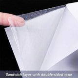 A4 Double Sided Tape Adhesive Paper, For Packing Paper Craft Handmade Card Photo Albums, White, 29.1x21.05cm
