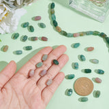 2 Strands Natural Indian Agate Beads Strands, Faceted, Oval, 8.5~9x6mm, Hole: 1mm, about 22pcs/strand, 8.07''(20.49cm)