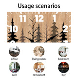 MDF Printed Wall Clock, for Home Living Room Bedroom Decoration, Square , Bear, 300x300mm