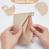 3Pcs 3 Style Felt Bags Organizer Insert, Mini Envelope Handbag Shaper Premium Felt, with Iron Grommets, Blanched Almond, 9~22x8~18.3x0.5~0.55cm, Hole: 10mm, 1pc/style