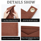 &reg 3Pcs 3 Style Felt Purse Organizer Insert, Mini Envelope Handbag Shaper Premium Felt, Bag Accessories, with Iron Grommets, Rectangle, Coconut Brown, 8~18.4x9.2~22x0.6~1.2cm, Hole: 10mm, 1pc/style