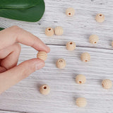 Natural Wood Beads, Beehive Beads, with Vacuum Bag, Antique White, 12x11mm, Hole: 3mm, 200pcs/set