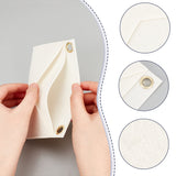 2Pcs 2 Style Wool Felt Purse Organizer Insert, Mini Envelope Handbag Shaper Premium Felt, Bag Accessories, with Iron Grommets, Rectangle, White, 9.4~14.8x14.5~22x0.65cm, Hole: 10mm, 1pc/style