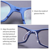 24Pcs 6 Style Plastic Eyeglass Nose Pads, U-shape, for Glasses Accessories, Clear, 17~21x22~28x7~9.5mm, 4pcs/style