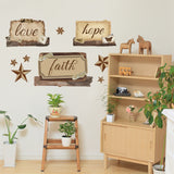 PVC Wall Stickers, Wall Decoration, Star Pattern, 700x290mm, 2pcs/set