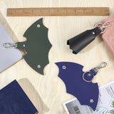 3Pcs 3 Colors Bat PU Leather Pendant Keychain, for Keychain, Purse, Backpack Ornament, Mixed Color, 14.3cm, 1pc/color