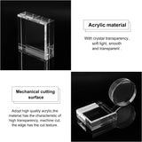 Square Transparent Acrylic Display Bases, for Photography Props Decoration, Clear, 75x75x25mm