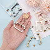 8 Sets 4 Colors Alloy Luggage Handle Pulls, Suitcase Side Holder, with Screws, Mixed Color, 1.45x4.7x0.6cm, Hole: 2.4mm, 2 sets/color