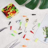 100Pcs 5 Colors Plastic Fishing Floating Gourd Stopper, Round Beads Fishing Lures, Fishing Tackle Tools, Mixed Color, 19x6mm, Hole: 1.2mm, 20pcs/colors