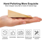 Solid Wood Door Stopper, Wedge Window/Door Stops, for Home Office Garden, Triangle, Blanched Almond, 98~100.5x29.1~30x29.5~30mm