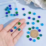 48Pcs 4 Colors Transparent Glass Beads, Abacus, Mixed Color, 8x5mm, Hole: 2mm, 12Pcs/color