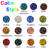 Glass Seed Beads, Silver Lined Round Hole, Round Small Beads, Mixed Color, 4mm, Hole: 1.5mm, about 220pcs/compartment