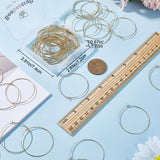 60Pcs 316 Surgical Stainless Steel Wine Glass Charms Rings, Hoop Earring Findings, DIY Material for Basketball Wives Hoop Earrings, Real 18K Gold Plated, 21 Gauge, 45x40x0.7mm, Pin: 0.7mm