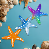 Wood Wall Art Decorations, Home Hanging Ornaments, Starfish Pattern, 254x245mm