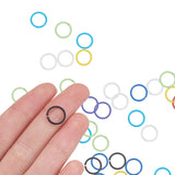 Iron Jump Rings, Open Jump Rings, Mixed Color, 10x1mm, Inner Diameter: 8mm, 80pcs/box