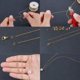 DIY Jewelry Kits, with 304 Stainless Steel Soldered Cable Chains, Lobster Claw Clasps and Open Jump Rings, Golden, 2x1.5x0.4mm, about 10m/roll, 1roll