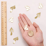 20Pcs 2 Style Brass Charms, Leaf, Real 18K Gold Plated, 10pcs/style
