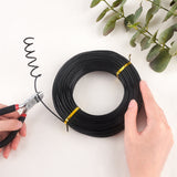 Round Aluminum Wire, Bendable Metal Craft Wire, for DIY Jewelry Craft Making, Black, 12 Gauge, 2mm, 55m/500g(180.4feet/500g), 500g