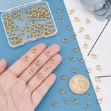 201 Stainless Steel Tube Bails, Loop Bails, Ring Bail Beads, Real 18K Gold Plated, 9x6x2mm, Hole: 1.8mm, 80pcs/box