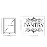 PVC Wall Stickers, for Pantry Decoration, Floral Pattern, 326x400mm