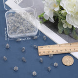 100Pcs Stainless Steel Spiral Bead Cage Pendants, Hollow Spring Ball Charms, Silver, 11x8mm, Hole: 2mm