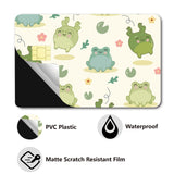 PVC Plastic Waterproof Card Stickers, Self-adhesion Card Skin for Bank Card Decor, Rectangle, Frog, 186.3x137.3mm