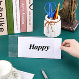 Acrylic Table Number Sign Tent Holder, Desk Name Plate Display for Business Conference, Wedding, Restaurant, Clear, 80x200x100mm