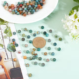 Natural Ocean Jasper/Ocean Agate Beads Strands, Round, 6.5~6.8mm, Hole: 1mm, about 60pcs/Strand, 15.28 inch(38.8cm), 2strands