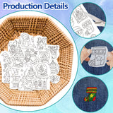 4 Sheets 11.6x8.2 Inch Stick and Stitch Embroidery Patterns, Non-woven Fabrics Water Soluble Embroidery Stabilizers, Christmas, Santa Claus, 297x210mmm