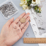 100Pcs 304 Stainless Steel Leverback Earring Findings, with Loop, Stainless Steel Color, 15x10x2mm, Hole: 1.5mm