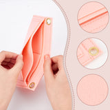 3Pcs 3 Style Wool Felt Purse Organizer Insert, with Iron Grommets, Mini Handbag Shaper Premium Felt, Bag Accessories, Rectangle, Pink, 9.3~25x5.5~12.5x0.3~0.7cm, Hole: 10mm, 1pc/style