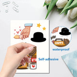 8 Sheets 8 Styles Father's Day PVC Waterproof Wall Stickers, Self-Adhesive Decals, for Window or Stairway Home Decoration, Mixed Shapes, 200x145mm, 1 sheet/style