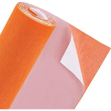 Polyester Felt Sticker, Self Adhesive Fabric, Rectangle, Orange, 40x0.1cm, 2m/roll