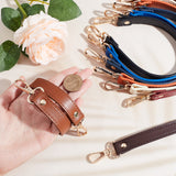 8Pcs 8 Colors PU Leather Bag Strap, with Alloy Swivel Clasps, Flat, Bag Replacement Accessories, Mixed Color, 37x1.85x0.3cm, 1pc/color