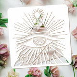 PET Hollow Out Drawing Painting Stencils, for DIY Scrapbook, Photo Album, Eye, 30x30cm