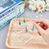 Transparent Acrylic Earring Display Stands, Clear, 50x40x130mm