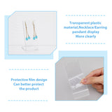 6Pcs 3 Styles Transparent Acrylic Slant Back Jewelry Display Stand, L-Shaped, for Necklace & Dangle Earring Display, Clear, 3~4x3.95~5x5.65~11.4cm, 2pcs/style