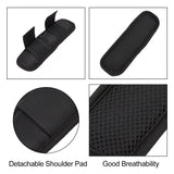 Detachable Cloth Bag Strap Padding, Bag Handle Wrap, Pressure Relief Shoulder Strap Protector Cover, Black, 19.7x6.2x1.3~1.7cm, Inner Diameter: 5cm