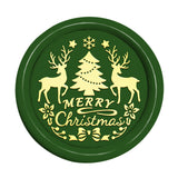 Christmas Theme Golden Tone Wax Seal Brass Stamp Head, for Wax Seal Stamp, Deer, 25x14.5mm