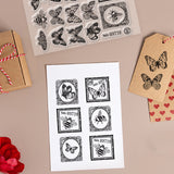 Custom PVC Plastic Clear Stamps, for DIY Scrapbooking, Photo Album Decorative, Cards Making, Butterfly, 160x110x3mm