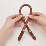 Imitation Leather Bag Handles, with Iron Finding for Bag Straps Replacement Accessories, Saddle Brown, 47.5x1.5cm