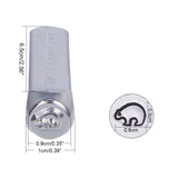 Iron Metal Stamps, for Imprinting Metal, Wood, Leather, Elephant Pattern, 64.5x10x10mm