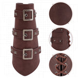 Imitation Leather Cuff Cord Bracelet, Adjustable Gauntlet Wristband Arm Guard for Men Women, Saddle Brown, 7-5/8 inch(19.5cm)